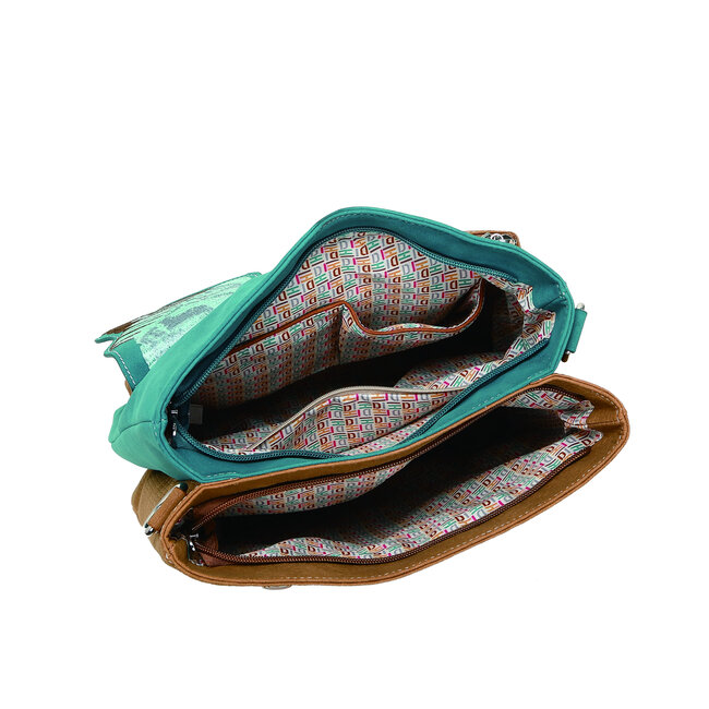 Hi-di-Hi 'King Shopper' Petrol/Cognac - KS10