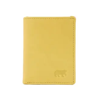 Bear Design Pasjeshouder met briefgeldvak 'Cas' Butter Yellow