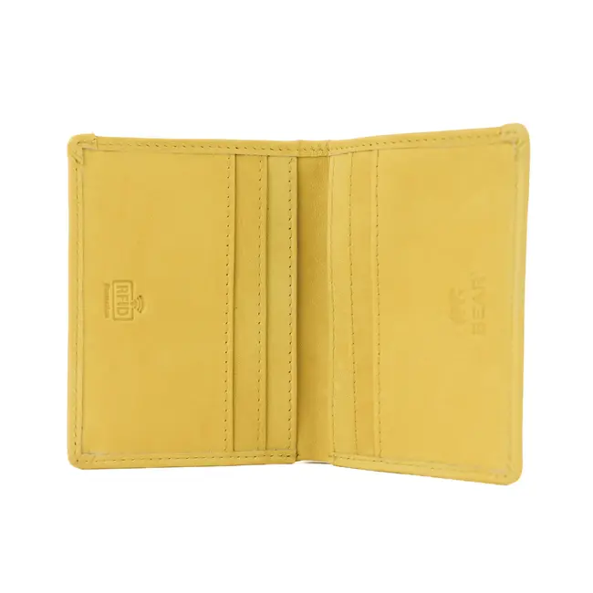 Bear Design Pasjeshouder met briefgeldvak 'Cas' Butter Yellow