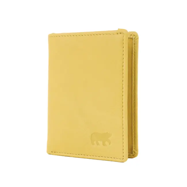 Bear Design Pasjeshouder met briefgeldvak 'Cas' Butter Yellow