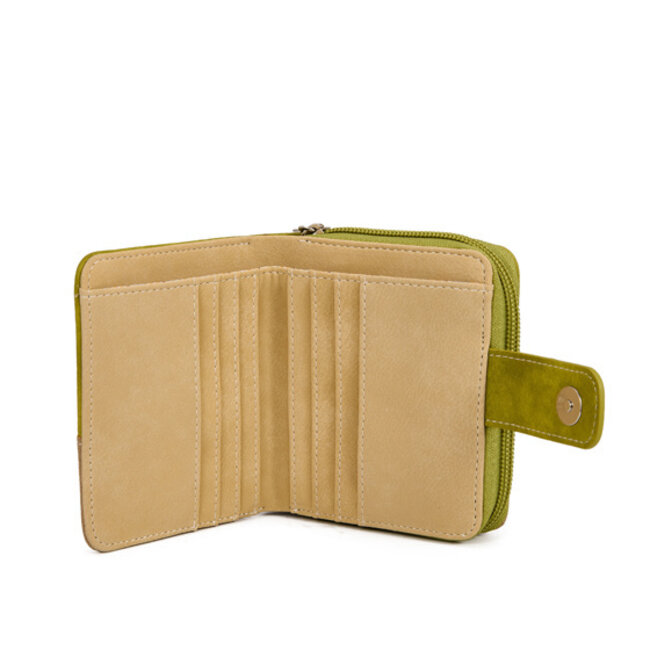 Hi-di-Hi Portemonnee 'Little Magpie' L.Green/Beige - LTM17