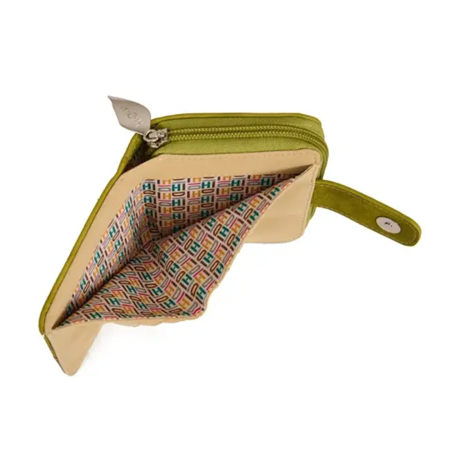 Hi-di-Hi Portemonnee 'Little Magpie' L.Green/Beige - LTM17