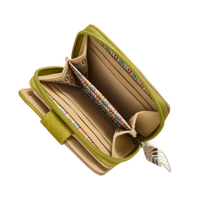 Hi-di-Hi Portemonnee 'Little Magpie' L.Green/Beige - LTM17