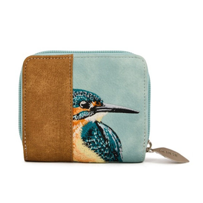 Hi-di-Hi Portemonnee 'Little Magpie' L.Blue/Cognac - LTM16