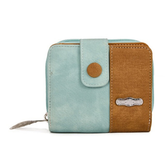 Hi-di-Hi Portemonnee 'Little Magpie' L.Blue/Cognac - LTM16