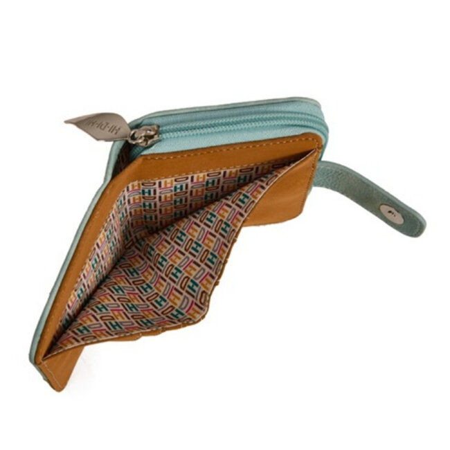 Hi-di-Hi Portemonnee 'Little Magpie' L.Blue/Cognac - LTM16