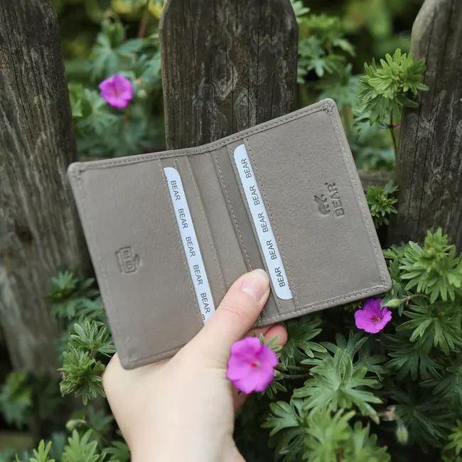 Bear Design Pasjeshouder met briefgeldvak 'Cas' Dust