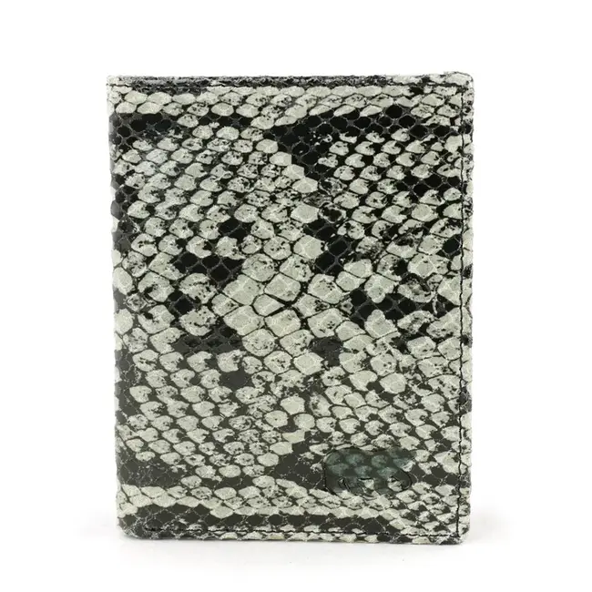 Bear Design Pasjeshouder met briefgeldvak 'Cas' Slangenprint Grijs