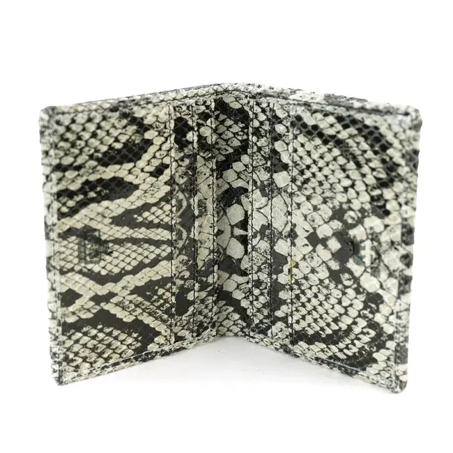 Bear Design Pasjeshouder met briefgeldvak 'Cas' Slangenprint Grijs