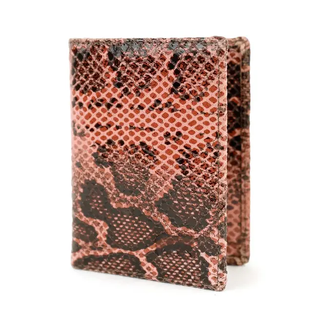Bear Design Pasjeshouder met briefgeldvak 'Cas' Slangenprint Roze