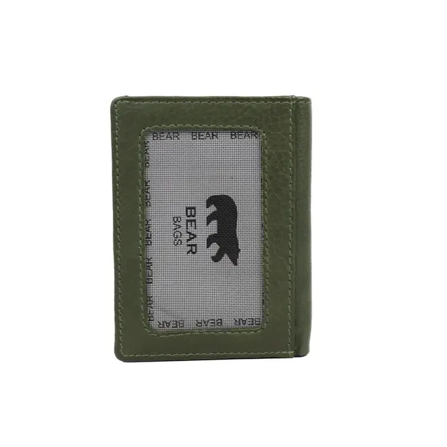 Bear Design Pasjeshouder met briefgeldvak 'Cas' Groen