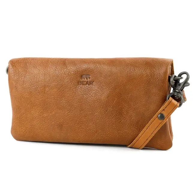 Bear Design Clutch/Mini schoudertasje 'Lydia' Cognac