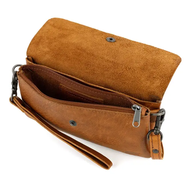 Bear Design Clutch/Mini schoudertasje 'Lydia' Cognac