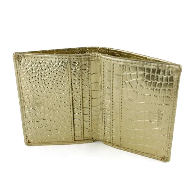 Bear Design Pasjeshouder met briefgeldvak 'Cas' Champagne Croco