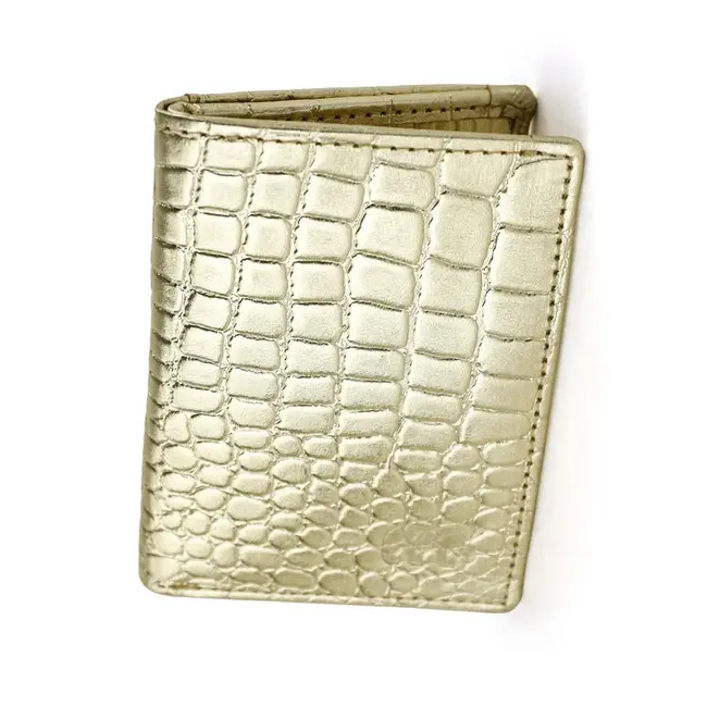 Bear Design Pasjeshouder met briefgeldvak 'Cas' Champagne Croco