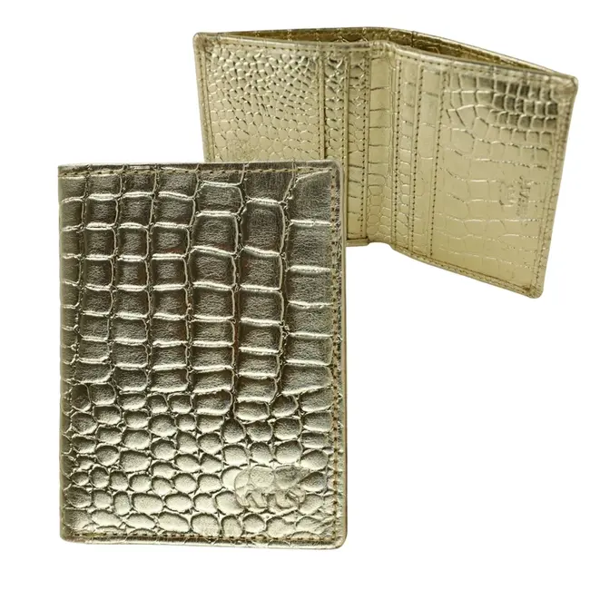 Bear Design Pasjeshouder met briefgeldvak 'Cas' Champagne Croco