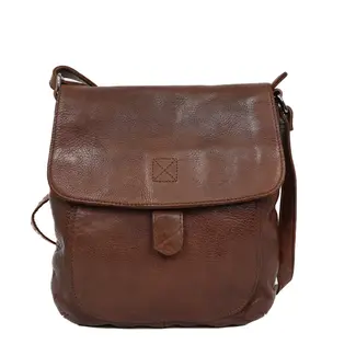 Bear Design Schoudertas met flap 'Jip' Donkerbruin
