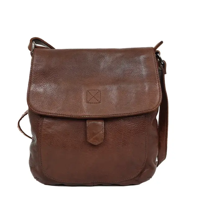 Bear Design Schoudertas met flap 'Jip' Donkerbruin