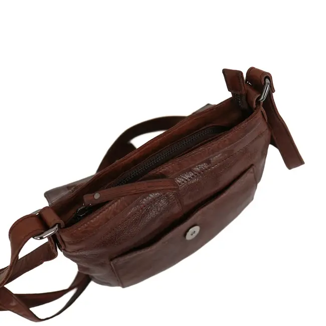 Bear Design Schoudertas met flap 'Jip' Donkerbruin