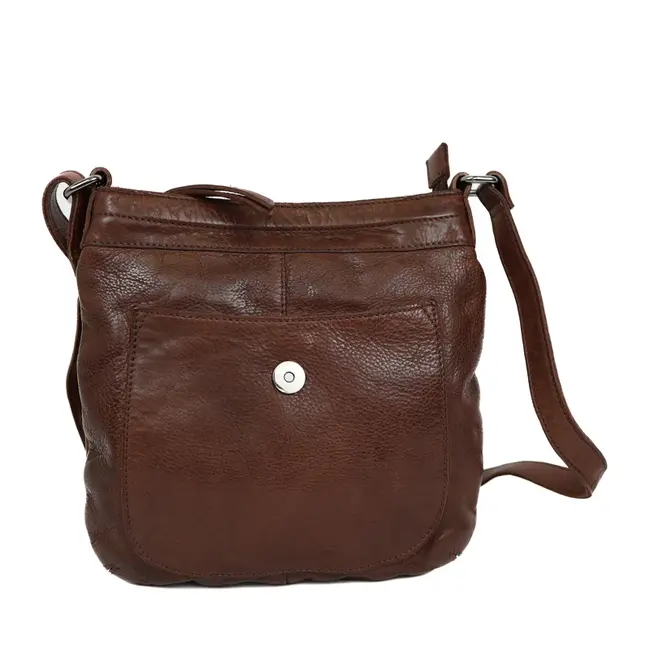 Bear Design Schoudertas met flap 'Jip' Donkerbruin