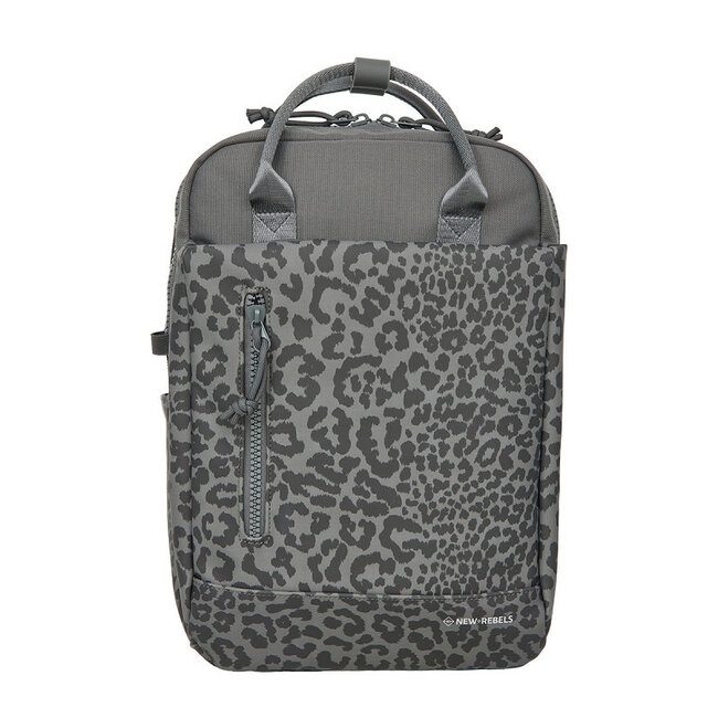 New Rebels 'Urban Leopard' Miami handel backpack - Antraciet