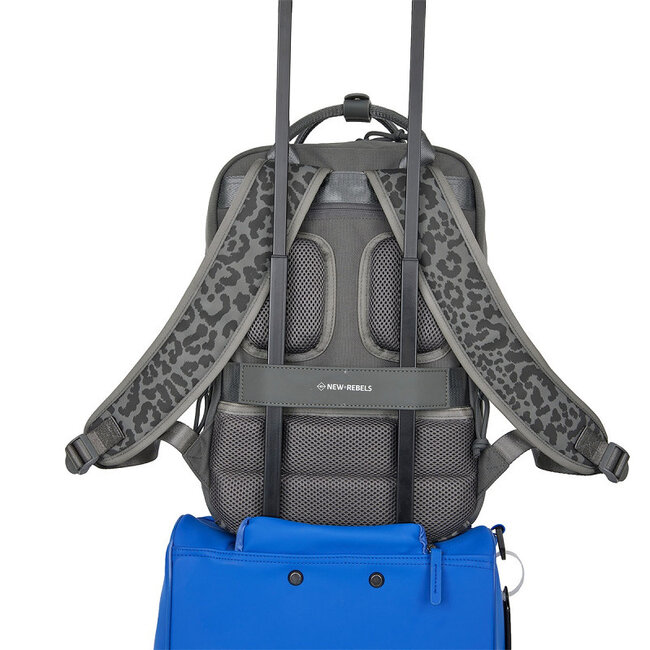 New Rebels 'Urban Leopard' Miami handel backpack - Antraciet