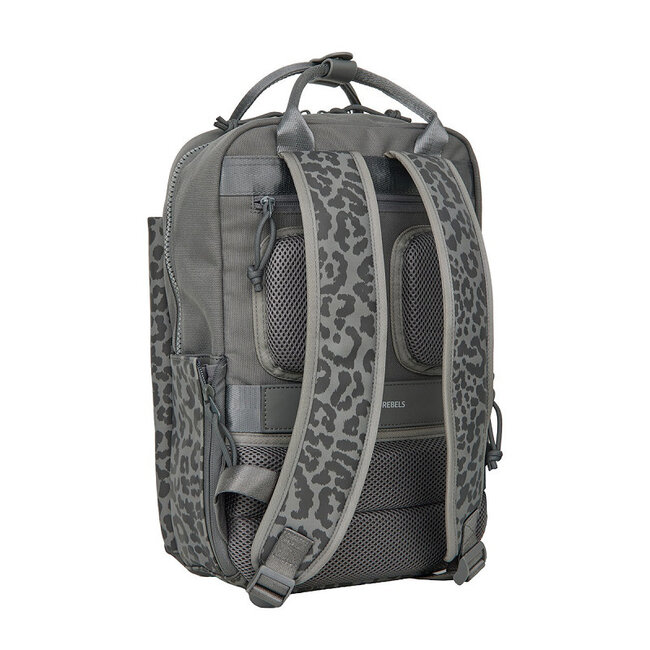 New Rebels 'Urban Leopard' Miami handel backpack - Antraciet