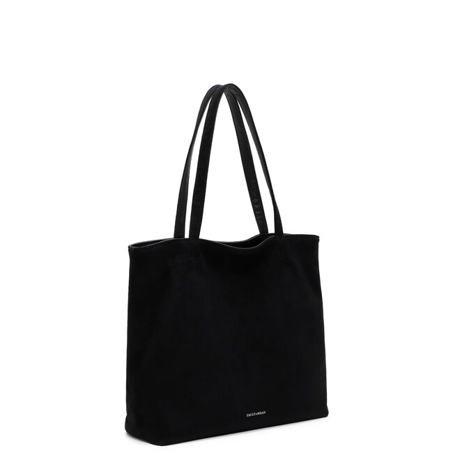 Emily & Noah Shopper 'Eva' Suede Look - Zwart