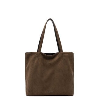 Emily & Noah Shopper 'Eva' Suede Look - Donkergroen Emily & Noah Shopper 'Eva' Suede Look - Donkergroen