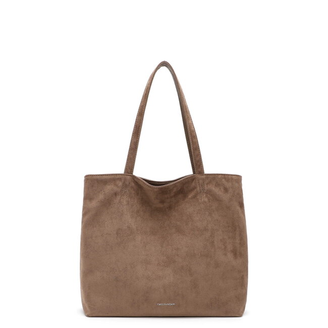 Emily & Noah Shopper 'Eva' Suede Look - Taupe