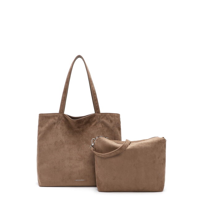 Emily & Noah Shopper 'Eva' Suede Look - Taupe