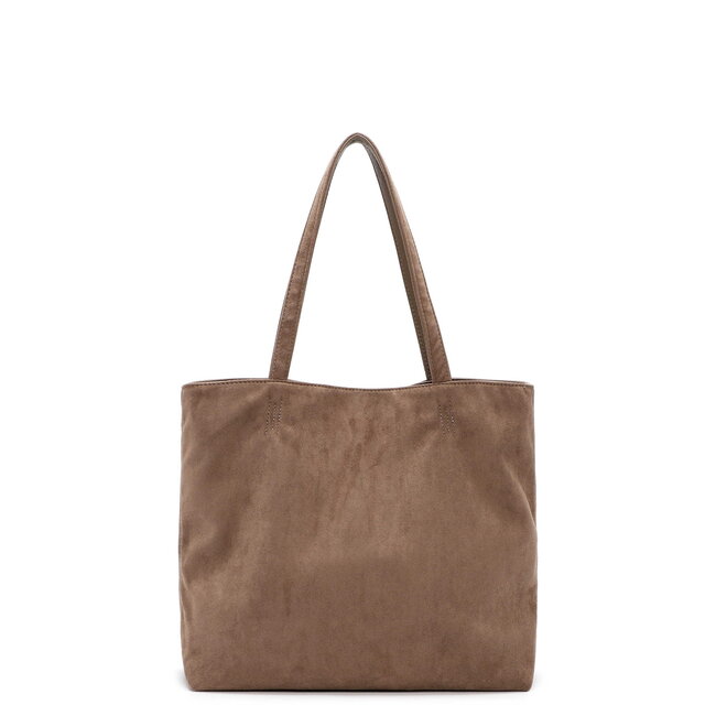 Emily & Noah Shopper 'Eva' Suede Look - Taupe