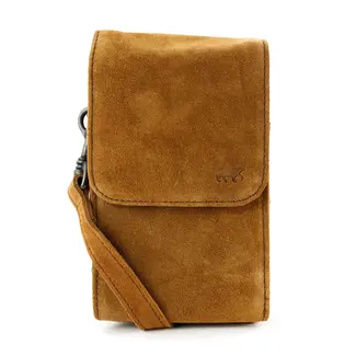 Bear Design Suède Schoudertasje 'Robbie' 2.0 - Cognac