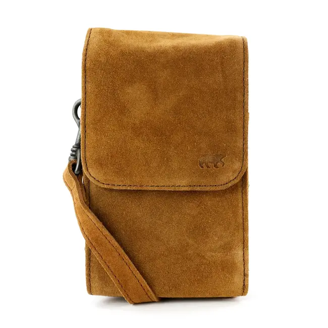 Bear Design Suède Schoudertasje 'Robbie' 2.0 - Cognac