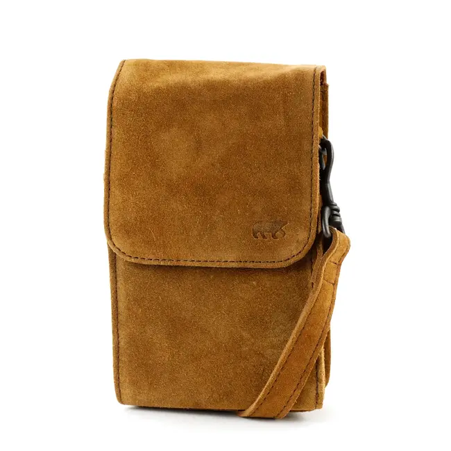 Bear Design Suède Schoudertasje 'Robbie' 2.0 - Cognac