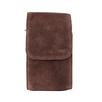 Bear Design Suède Schoudertasje 'Robbie' 2.0 - Choco