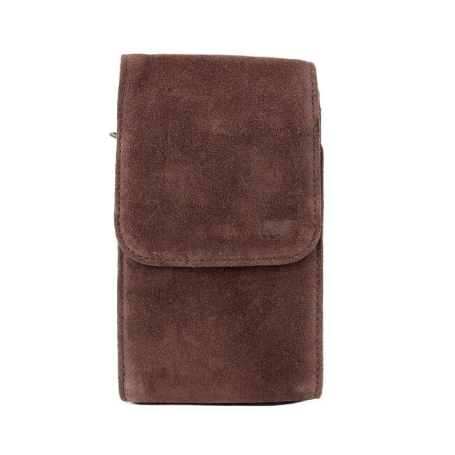 Bear Design Suède Schoudertasje 'Robbie' 2.0 - Choco