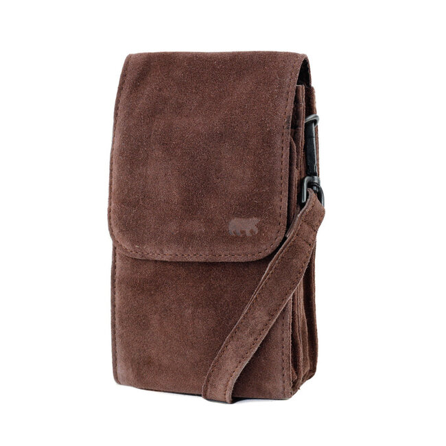 Bear Design Suède Schoudertasje 'Robbie' 2.0 - Choco