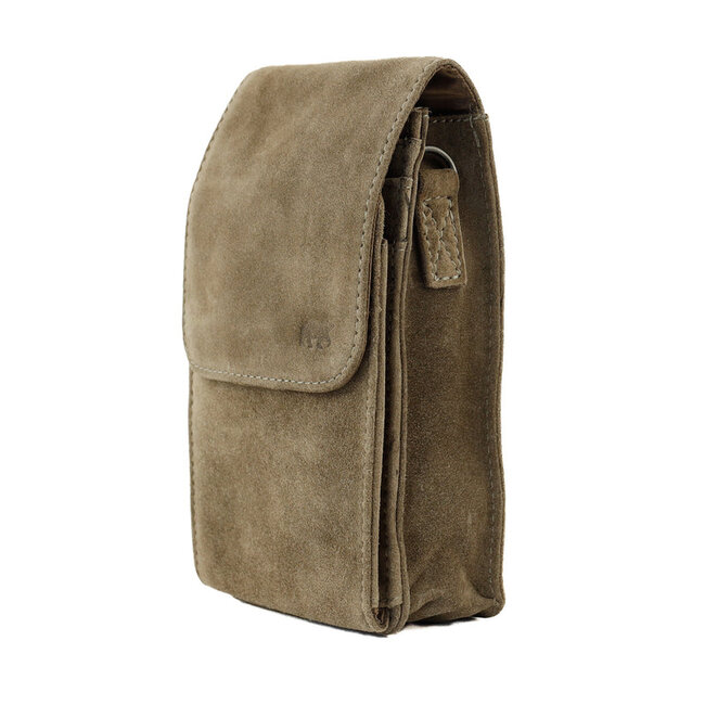 Bear Design Suède Schoudertasje 'Robbie' 2.0 - Taupe