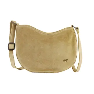 Bear Design Suède Crossbody 'Tamara' Biscuit