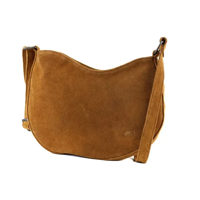 Bear Design Suède Crossbody 'Tamara'  Cognac