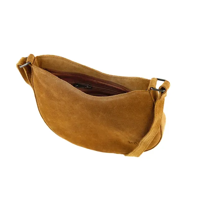 Bear Design Suède Crossbody 'Tamara'  Cognac