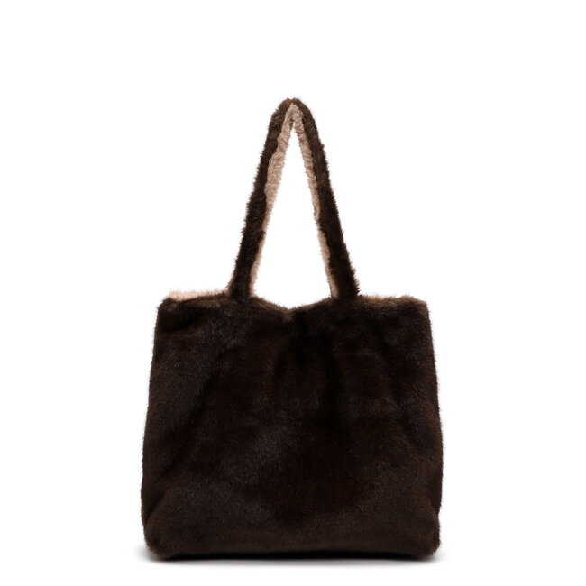Emily & Noah Fluffy 'Eva' Bag-in-Bag - Taupe/Bruin