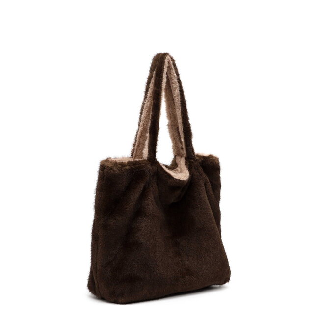 Emily & Noah Fluffy 'Eva' Bag-in-Bag - Taupe/Bruin