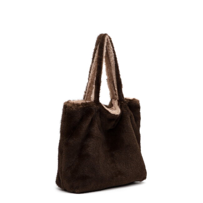 Emily & Noah Fluffy 'Eva' Bag-in-Bag - Taupe/Bruin