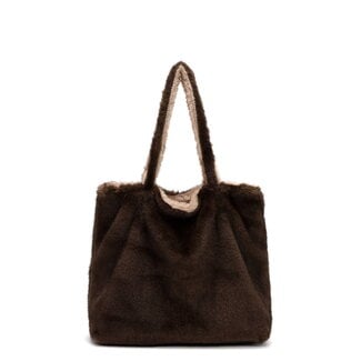 Emily & Noah Fluffy 'Eva' Bag-in-Bag - Taupe/Bruin