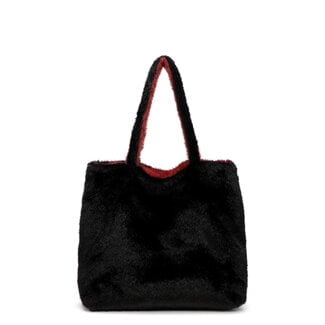 Emily & Noah Fluffy 'Eva' Bag-in-Bag - Bordeaux/Zwart