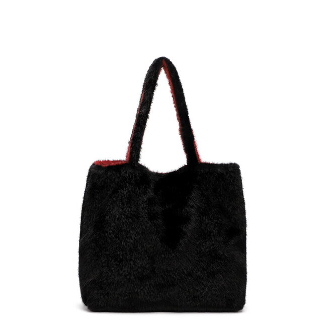 Emily & Noah Fluffy 'Eva' Bag-in-Bag - Bordeaux/Zwart