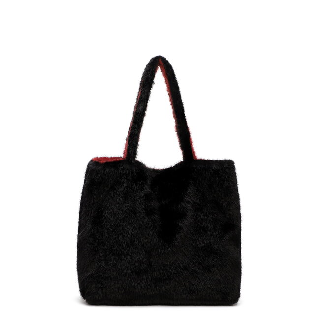 Emily & Noah Fluffy 'Eva' Bag-in-Bag - Bordeaux/Zwart
