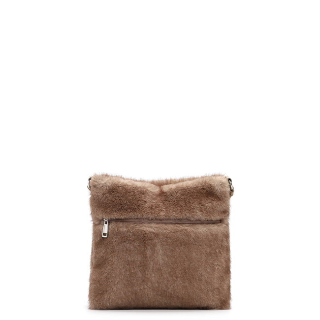 Emily & Noah Fluffy Schoudertas 'Lucina' Taupe